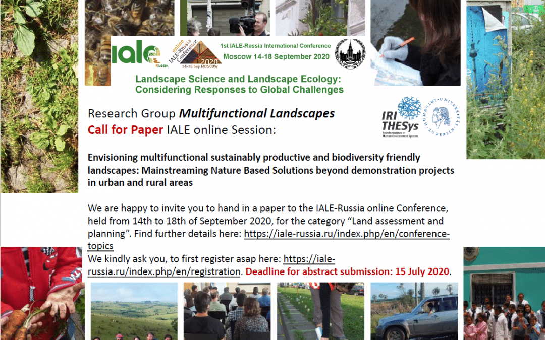 Research Group Multifunctional Landscapes - Call for Paper IALE online Session